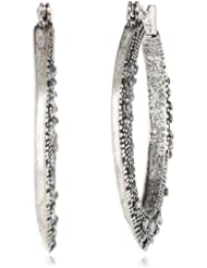 Kenneth Cole New York "Urban Marcasite" Geometric Pave Hoop Earrings