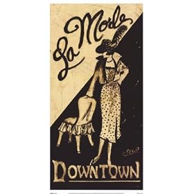 Downtown, Evening Wear & Couture Art Poster Print by Shari White, 13x25