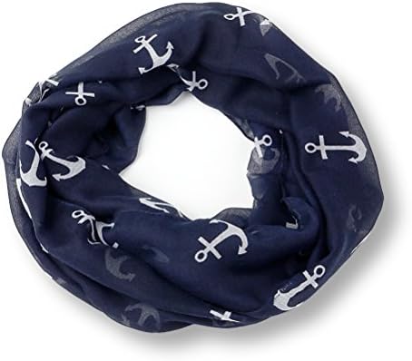 Soft and Sheer Nautical Anchor Infinity Scarf