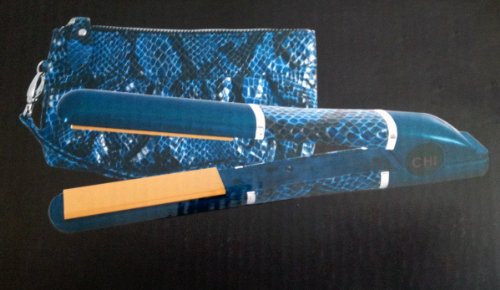  Chi Snake Skin Flat Iron with Matching Snake Skin Wristlet (Teal Snake Skin) 