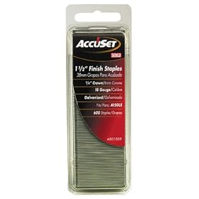 AccuSet A801509 1-1 2-Inch Length 1 4-Inch Crown 18 Gauge Galvanized Staple by AccuSet