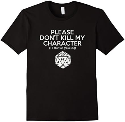 Men's Funny Dungeons And Dragons T-Shirt D20 Shirt Roleplay Tee Medium Black