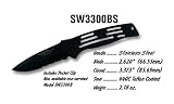 Smith & Wesson SW3300BS Swat Baby Serrated Frame Lock Knife, Black