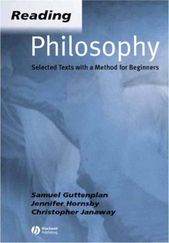 Buy Reading Philosophy: Selected Texts with a Method for Beginners online at Discounted New and Used prices. Delivered to your door with Off-The-Bookshelf.