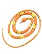 Rubber 3 Feet Orange Prop Halloween Decoration Snake