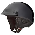 Fuel Half Helmet with Storm Curtain - Gloss Black