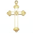 Cross Charm Gold Filled 28mm