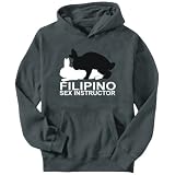 Hoodie Mens Dark Silver  Filipino SEX INSTRUCTOR  Countries