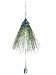 18" Regal Peacock Green Sequined Fan Christmas Ornament with Jewel Accents