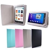 GMYLE(TM) Grey Leather Carrying Slim Perfect Fit Flip Folio Portfolio Book Style Case Cover Stand for the Nook Color & Nook Tablet 7 inch Android