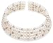 White Freshwater Cultured Pearl Four Row Choker Necklace