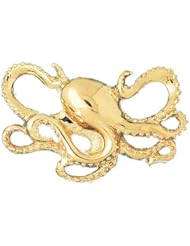 Dazzlers Solid 14k Gold Octopus Charm Pendant Available in three colors from jewelsberry (weights: 17.3 grams only)