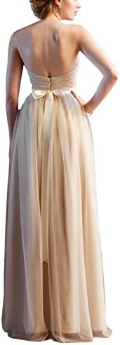 Sweety Bridal Women's Strapless Pleated Homecoming Prom Dresses Bridesmaid Gown