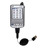 Retractable USB Cable for the PalmOne Tungsten W with Power Hot Sync and Charge capabilities - Gomadic Brand w/ TipExchange Technology