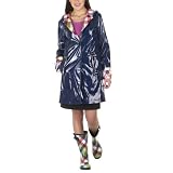 Merona® Rain Jacket with Hood - Navy/Plaid