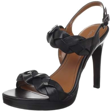 Amazon.com: Calvin Klein Women's Licia Platform Sandal,Black,6.5 M US: Shoes