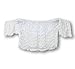 Persun Women White Off Shoulder Crochet Lace Layer Crop Top Bralettes