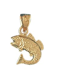 Dazzlers Solid 14k Gold Goldfish Charm Pendant Available in three colors from jewelsberry (weights: 1.2 grams only)