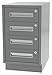 Greene Manufacturing, Inc. DTL-1621-0400 Duratech Base Cabinet Lab Height - 16"W x 21"D x 34"H Four Drawer Base, Metal: Structural Gray