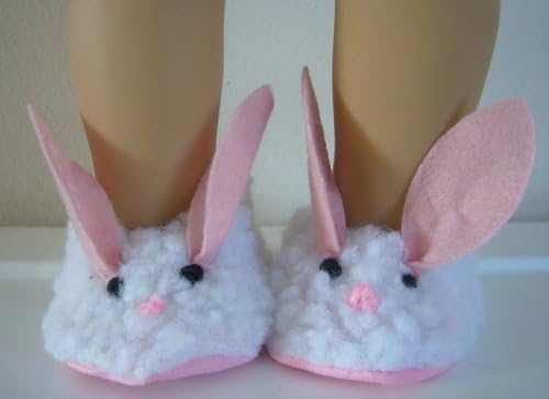 Bunny Slippers Fit American Girl 18 Inch Doll by LaSioux