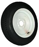 4-hole 12 x4 White Trailer Wheel and Tire (1045 lb. capacity)
