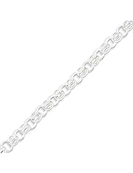 Sterling Silver 6.75mm Fancy Link Necklace - 24 Inch