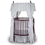Fixed Side Round Crib and Mattress Set Finish: Espresso Fixed Side Round Crib and Mattress Set Finish: Espresso