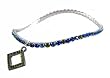 Anklet - A47 - Swarovski (tm) Crystal - Stretch ~ Caribbean Mix with Diamond Charm