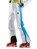 Nebulus Downhill Race - Pantalon de ski femme - Colonne d'eau 10000 mm - Blanc/bleu