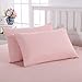 Mohap Zippered Pillowcases Queen Pink Soft and Durable Brushed Microfiber 1800 Plush Experience Machine Washable Pack of 2