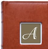Leather Photo Album - Holds 200 4x6 Pictures, Brown.