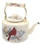 Lenox Winter Greetings Scenic Enamel Tea Kettle