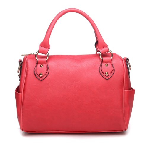 7K64009L MyLux Connection High Quality Faux Leather handbag Purse (red)