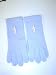 G241, Light Blue Color Angora Wool Gloves Trimmed with Ivory Monogram Letter for Men Women and Teens