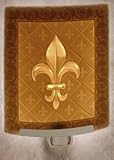 Fleur-de-Lis Porcelain Garden Lithophane Night Light (NEW)