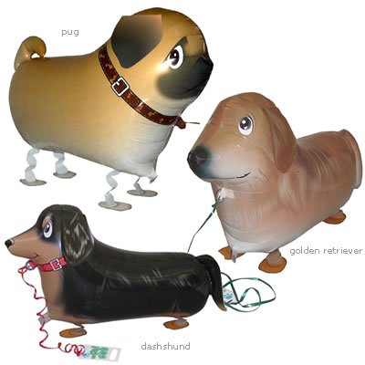 Childrens Toyshop  Toys : Walking Dog Balloons Pug