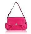COACH Soho Pleated Flap Bag Handbag Purse in Magenta Leather F13729