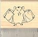 Count Hamsterla Halloween Hamster Rubber Stamp - Wood Mounted