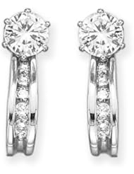 14K White Gold 1/4 ct. Diamond Earring Jackets (Highest Quality)