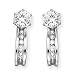 14K White Gold 1/4 ct. Diamond Earring Jackets