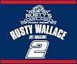 NASCAR Rusty Wallace 60X50 Race Day Blanket/Throw - Auto Racing Fan Shop
