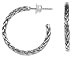 Sterling Silver Braided Hoop Earrings by Zina