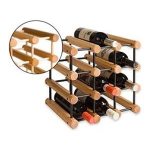 J.K. Adams MWR-40-OK Hardwood 40-Bottle Wine Rack, Oak by