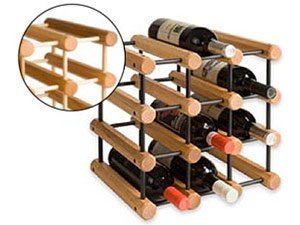 J.K. Adams MWR B12 OK 12 Bottle Wine Rack Oak