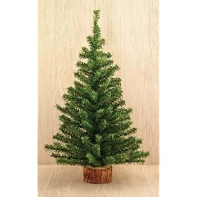 Mini Tree with Wood Base - 18 inch