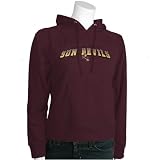 Arizona State Sun Devils Maroon Ladies Striped Lettering Hoody Sweatshirt