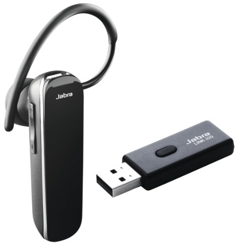 Jabra EASYGO for PCs Bluetooth Headset with USB Adapter - Bluetooth Headset - Retail Packaging - Black