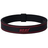 Phiten Nba X30 Bracelet Miami Heat, Black, Large, 7.5 Inch