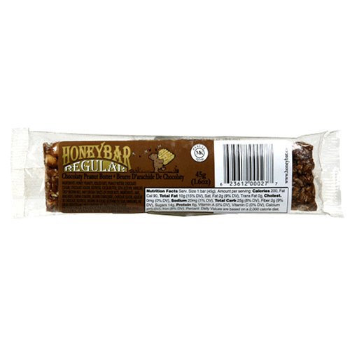 HoneyBar, Chocolaty Peanut Butter, 1.6-Ounce Bars (Pack of 12) by HoneyBar