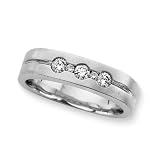 14K White Gold 3/8 ct. Diamond Men's Ring